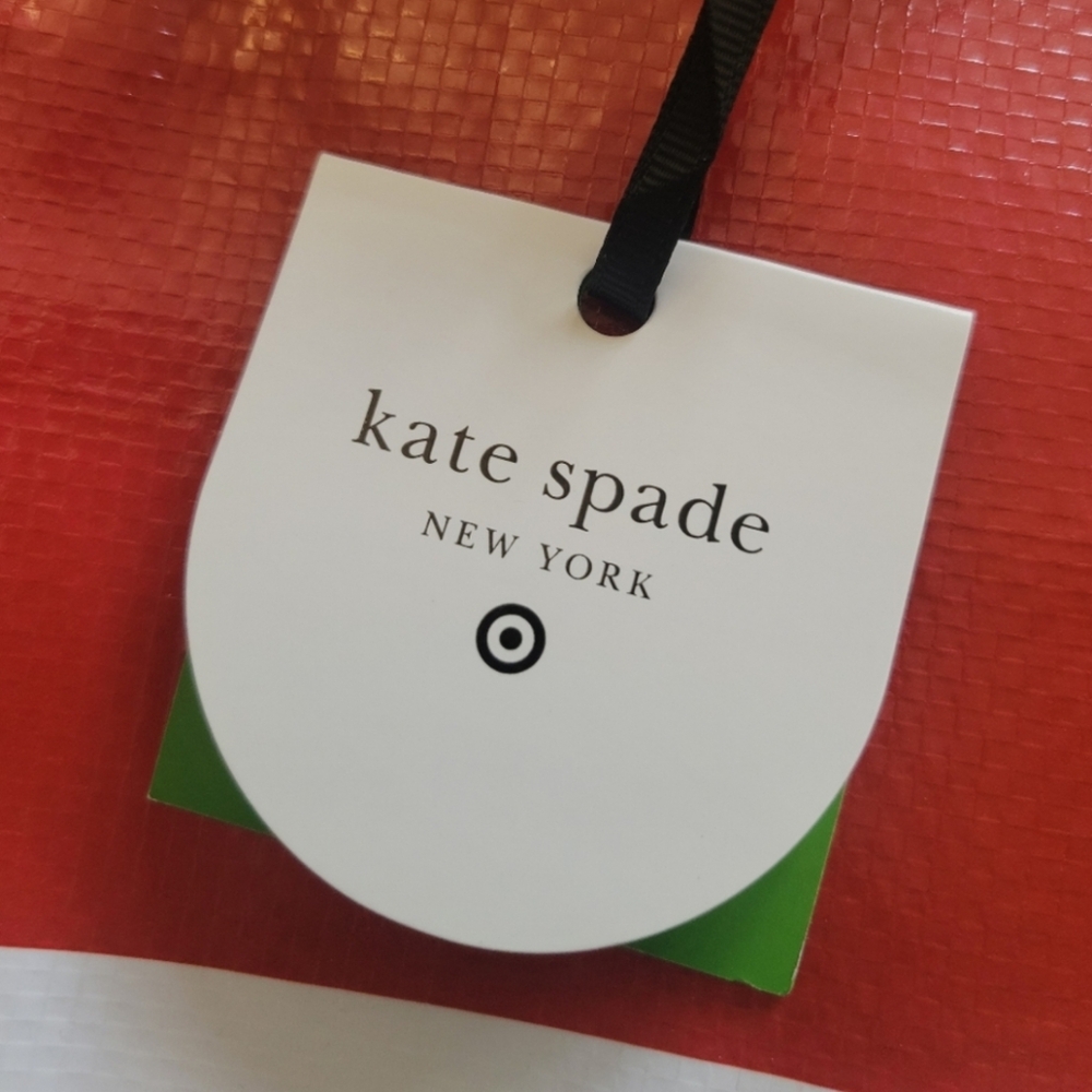 NWT Kate Spade × Target Reusable Large Tote Bag Red & White Limited Edition NEW - Picture 8 of 11
